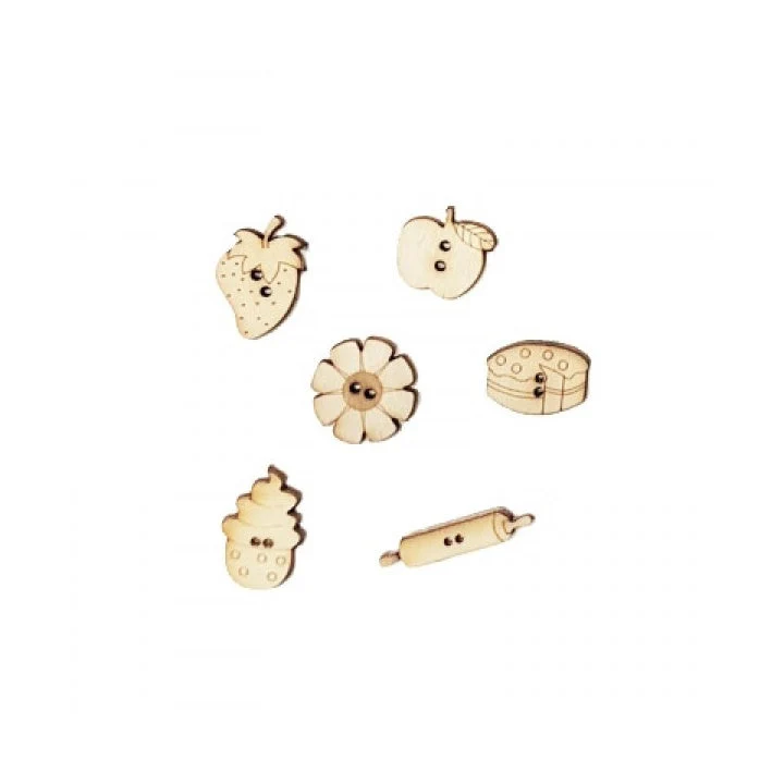 Wooden Miniature Buttons