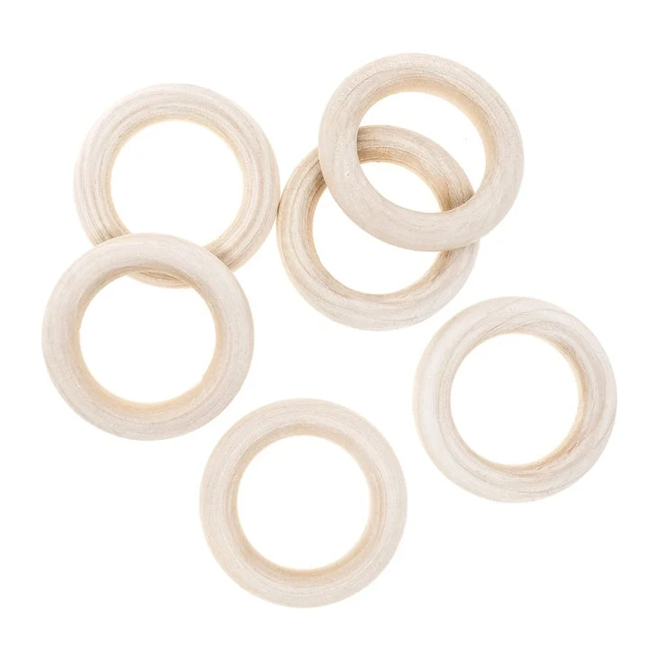 Wooden Rings for Macrame