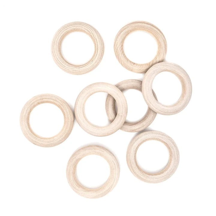 Wooden Rings for Macrame