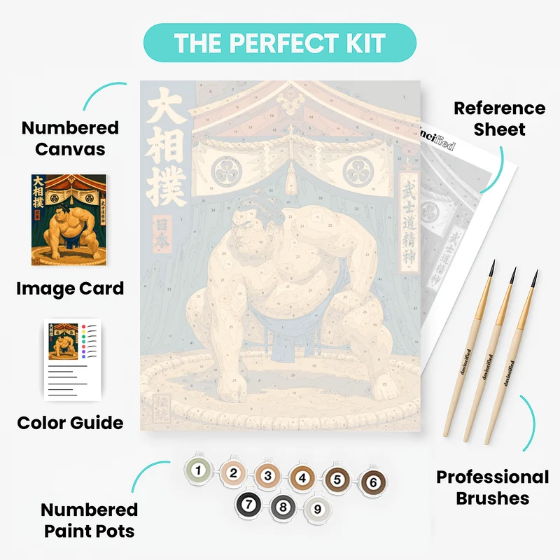 Grand Sumo Wrestler - Paint by Numbers Kit