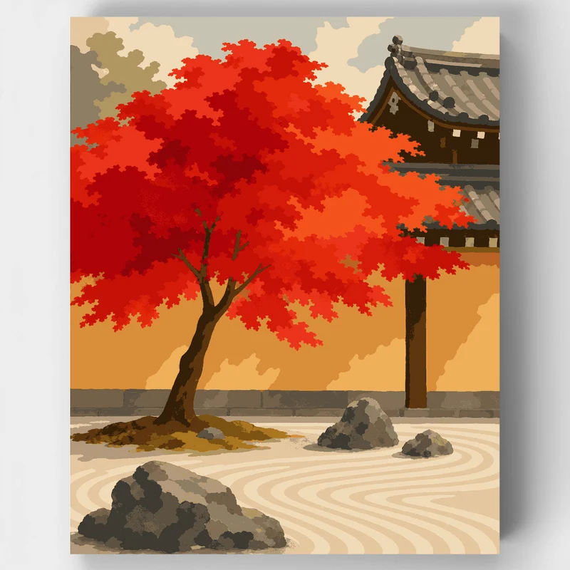Autumn Zen Garden - Paint by Numbers Kit