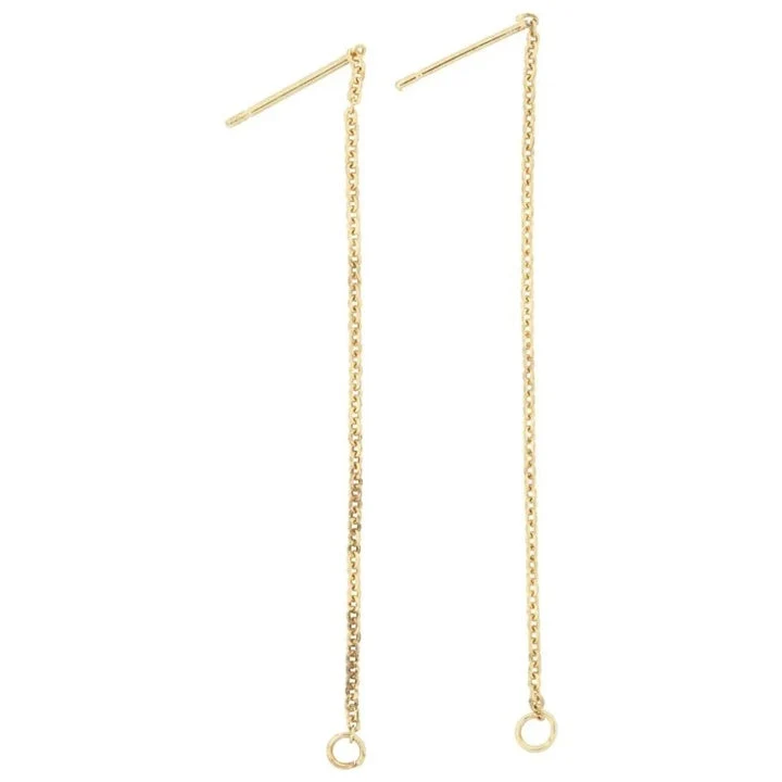 Long Threader Earrings with Loop, 1 Pair