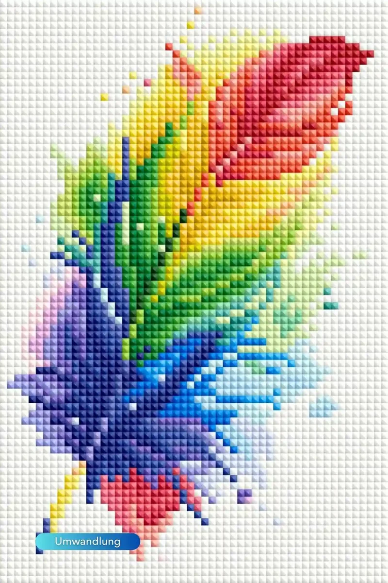 Diamond Painting Mini - Rainbow Feather