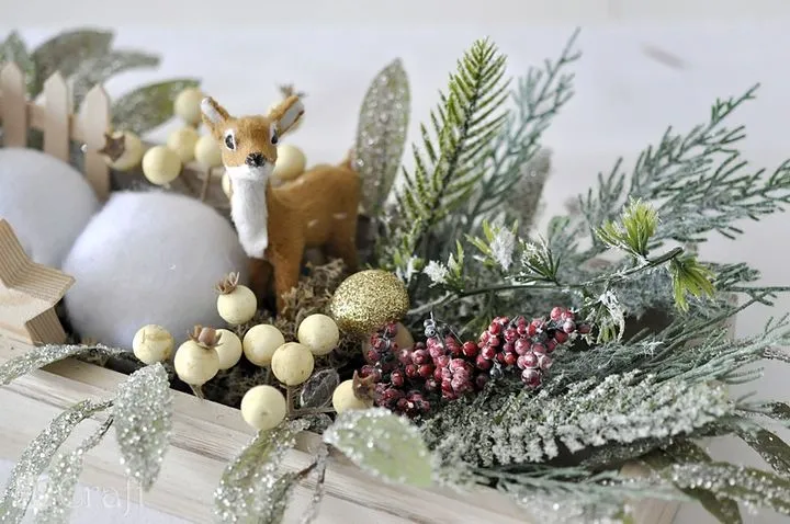 3D Decorative White Berry Branches