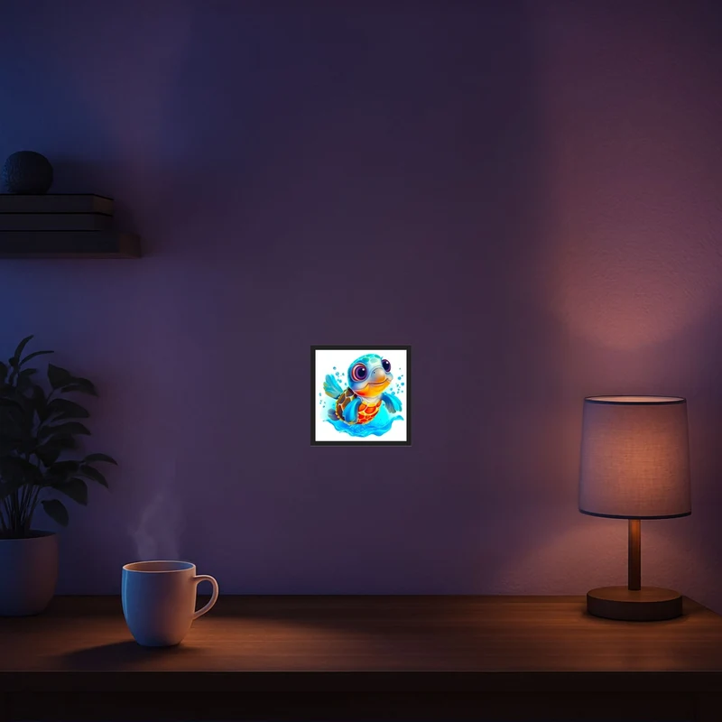 Diamond Painting Mini - Planschende Schildkröte