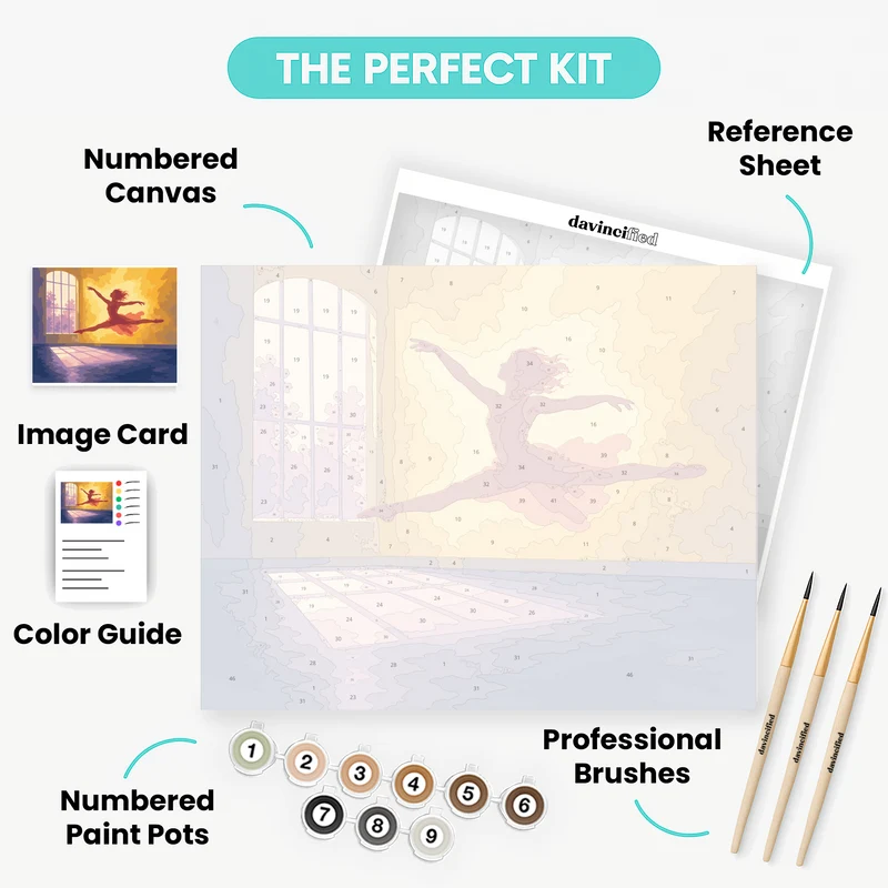 Leaping Ballerina - Paint by Numbers Kit