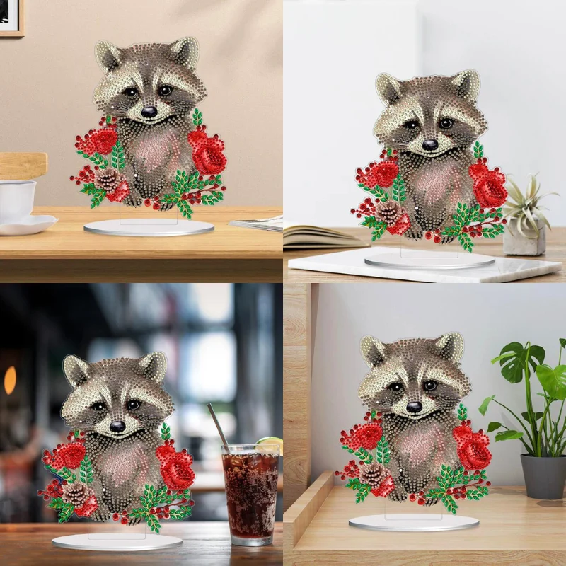 Diamond Painting Aufsteller - Süßer Waschbär