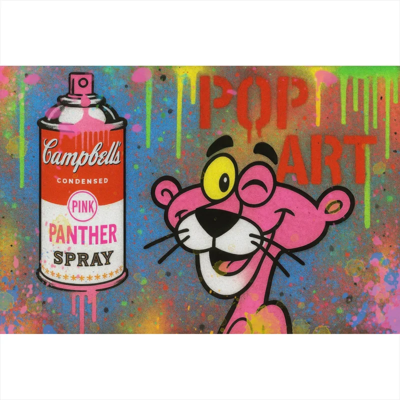 Poster Ikonisches Pop Art mit Spraydose Querformat