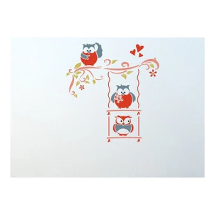 XXL Happy Birds 3-Piece Stencil 90x85 cm
