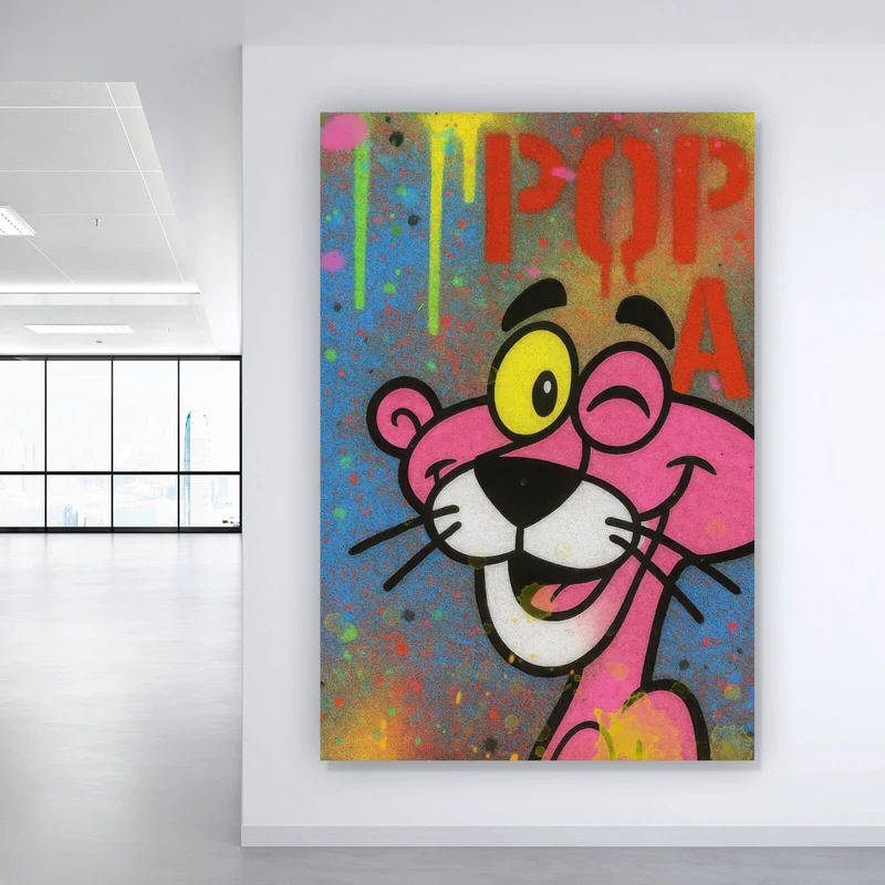 Spannrahmenbild Ikonisches Pop Art mit Spraydose Hochformat