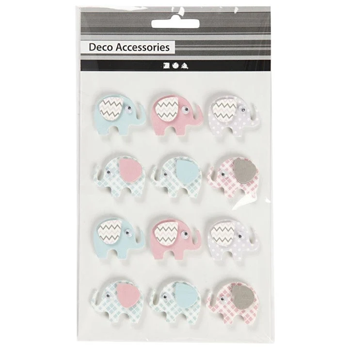3D Little Elephant Stickers