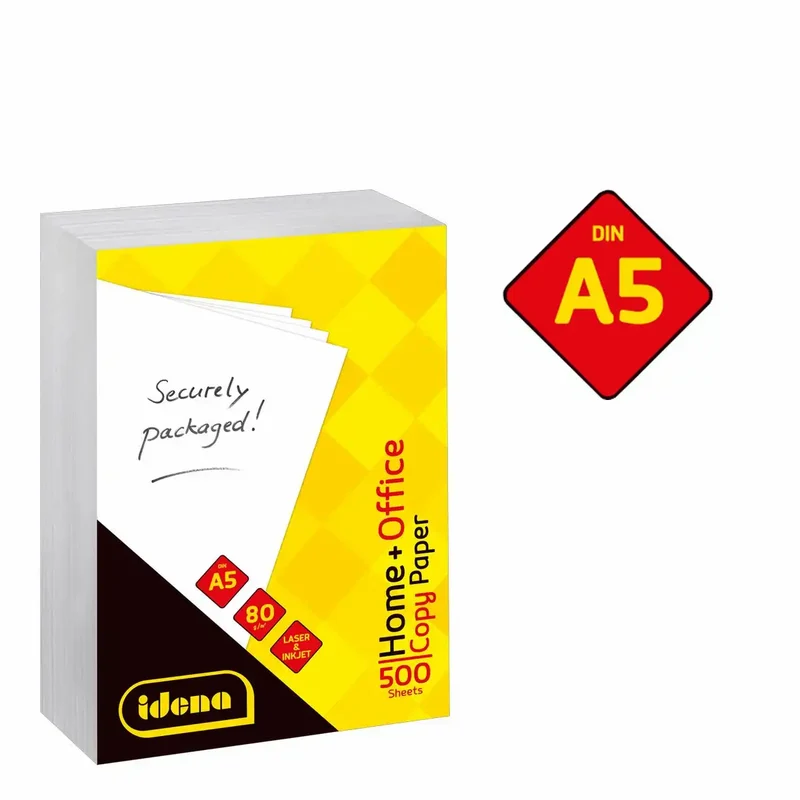 Idena Kopierpapier Home + Office 80g/m² weiß DIN A5 500 Blatt in Folienverpackung