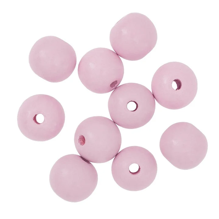 Wooden Beads 2.5 cm – Set of 10