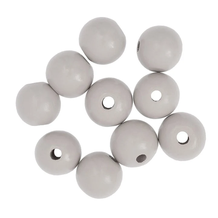 Wooden Beads 2.5 cm – Set of 10