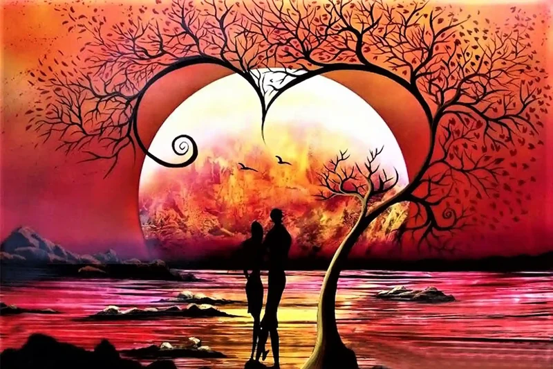 Diamond Painting - Baum der Liebe
