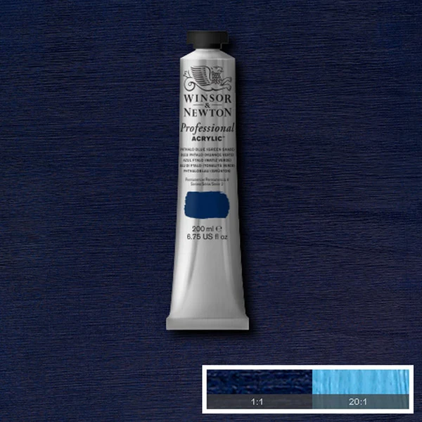 Winsor and Newton - Professional Artists' Acrylic - Phthalo Blue Green Shade - 200ml