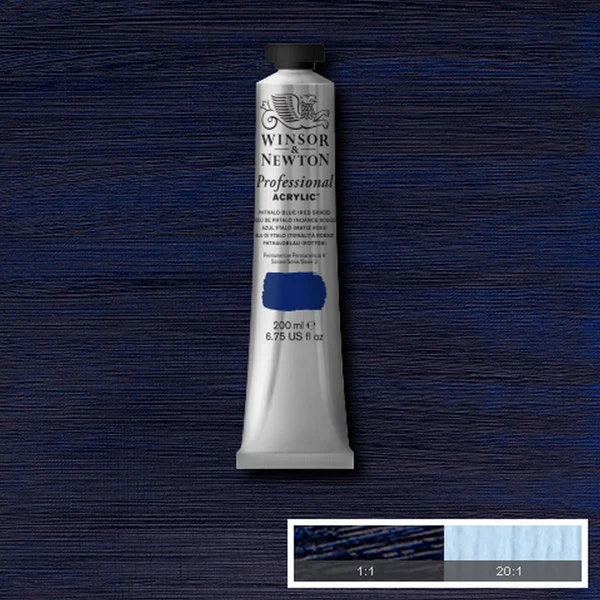 Winsor and Newton - Professional Artists' Acrylic - Phthalo Blue Red Shade - 200ml