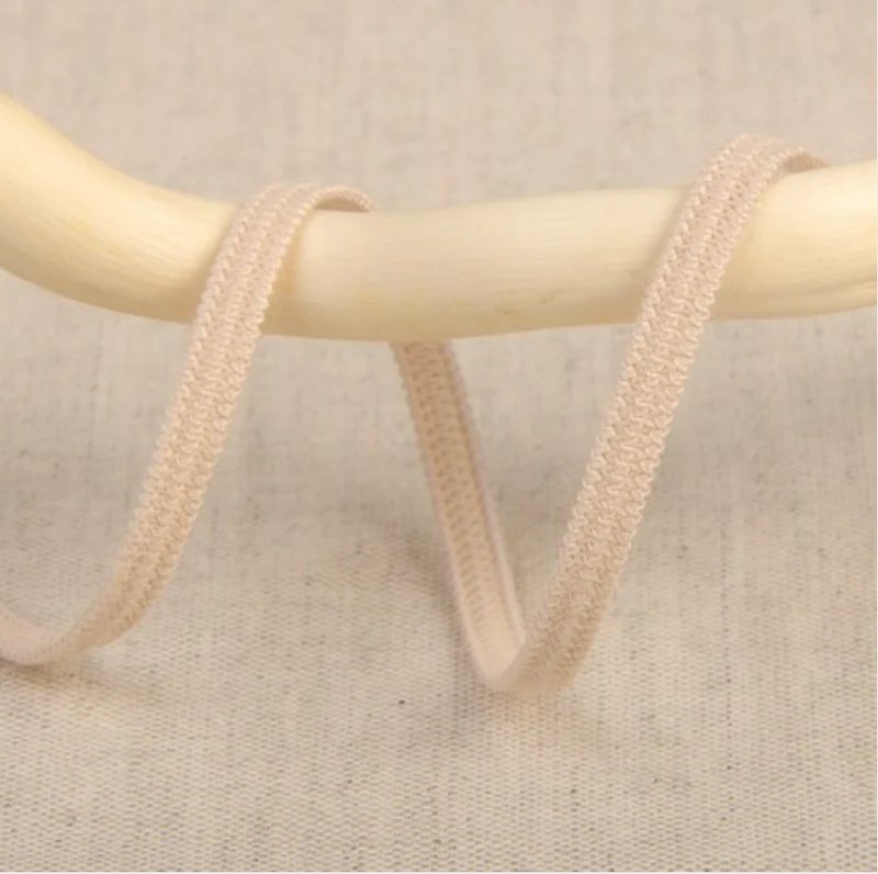 Flachgummi sehr weich 5mm beige 20m