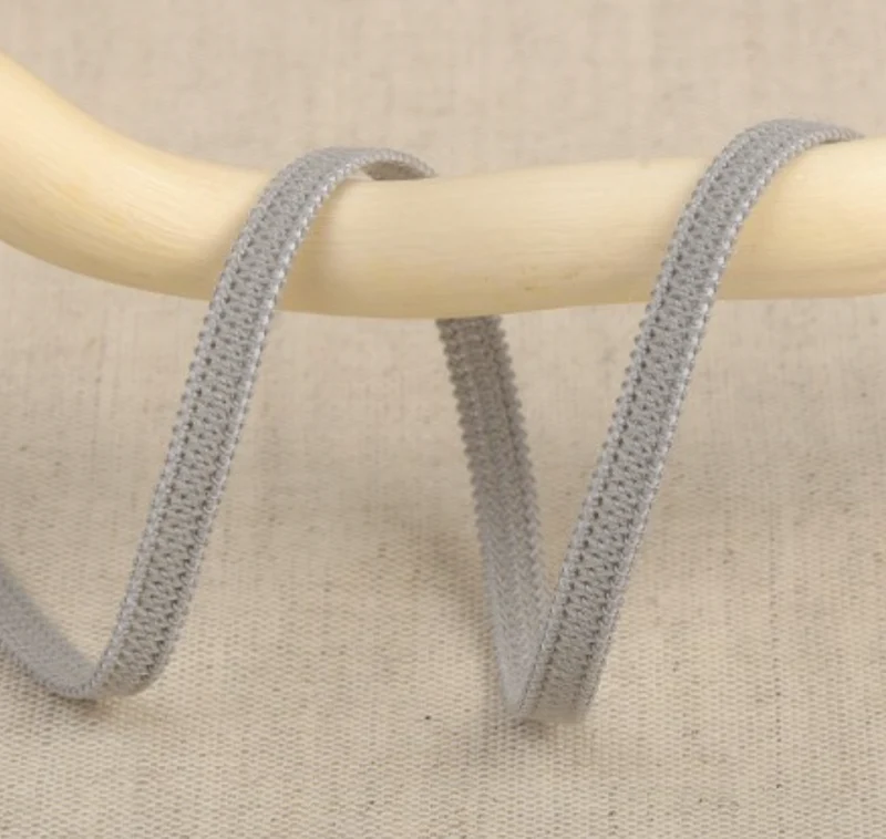 Flachgummi sehr weich 5mm hellgrau 20m