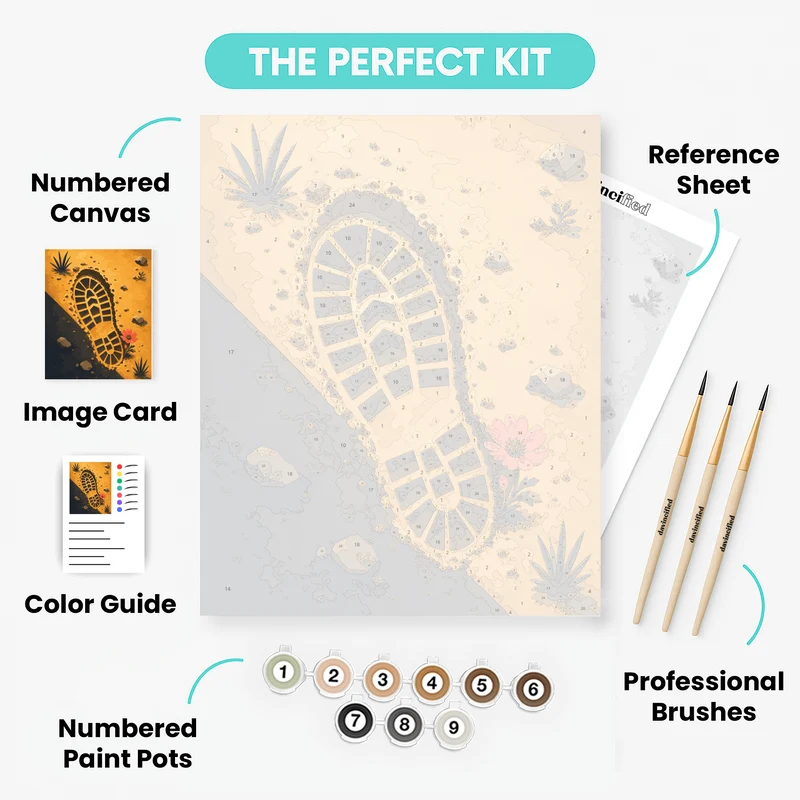 Desert Boot Print - Paint by Numbers Kit