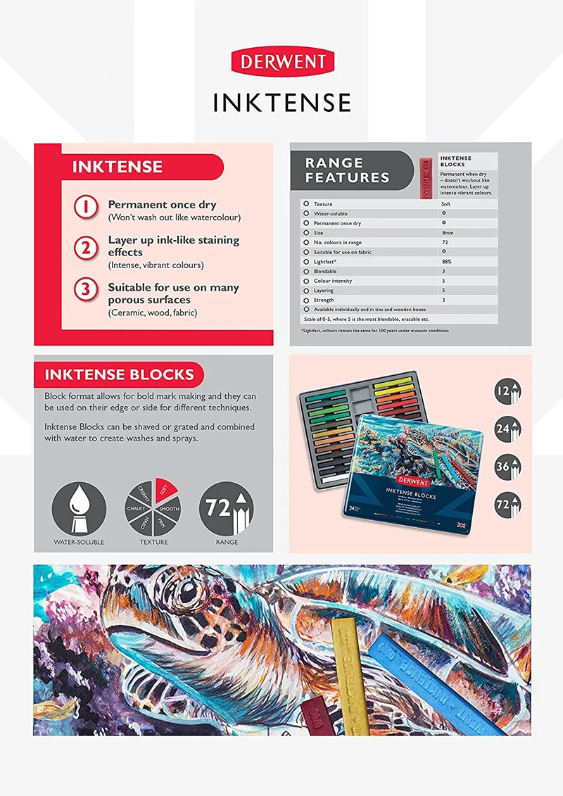 Derwent - Inktense Blocks -36 Tin
