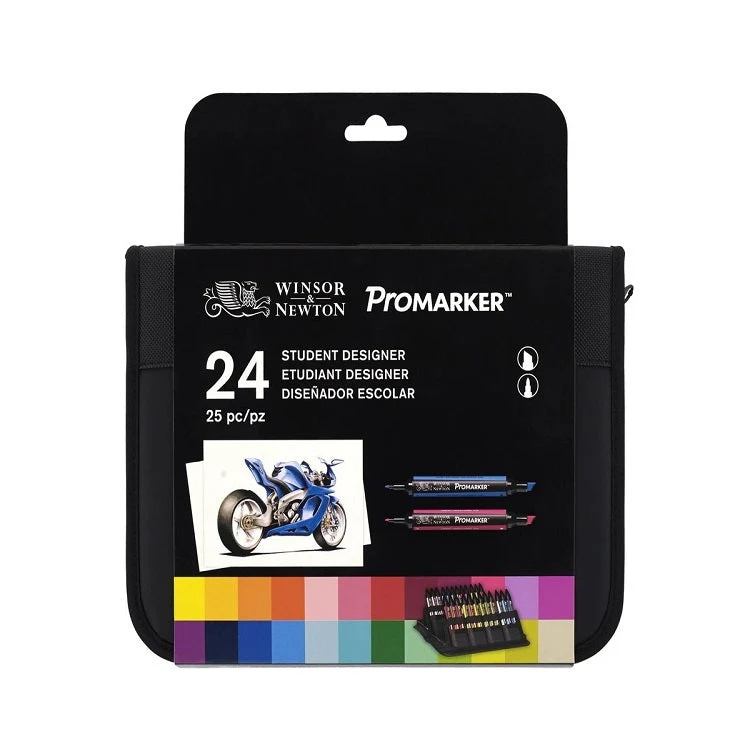 Winsor & Newton Promarkers Set of 25 Markers in a Pencil Case