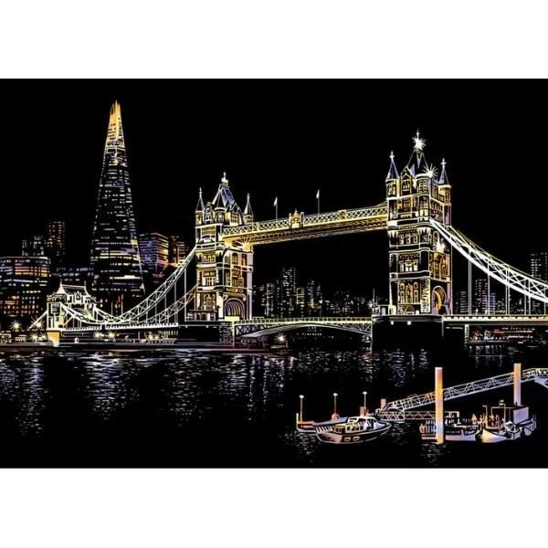 Scratch Painting - London Tower Bridge