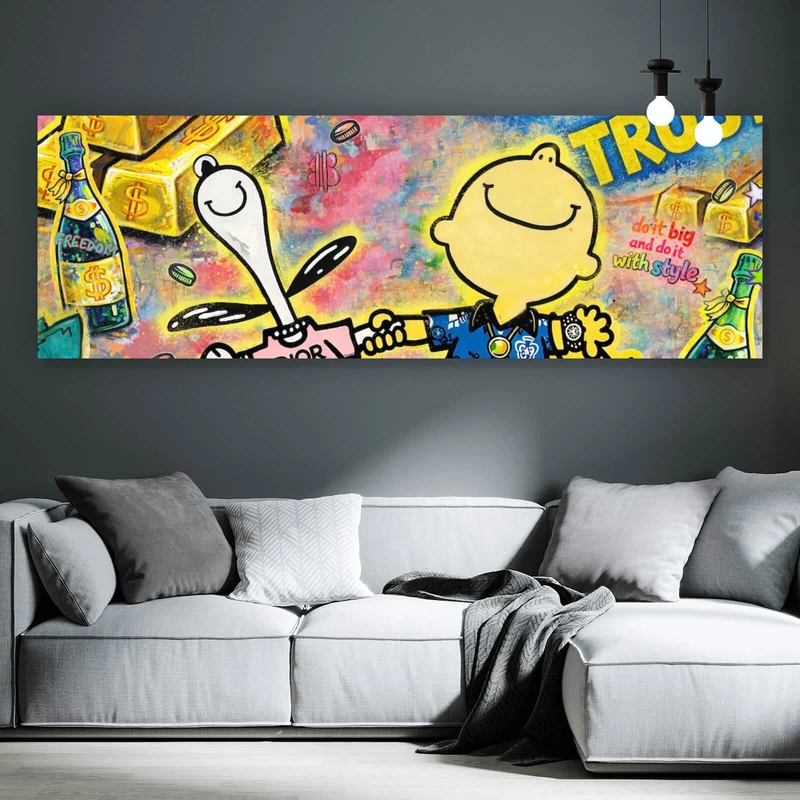 Acrylglasbild Luxuriöses Pop Art Panorama