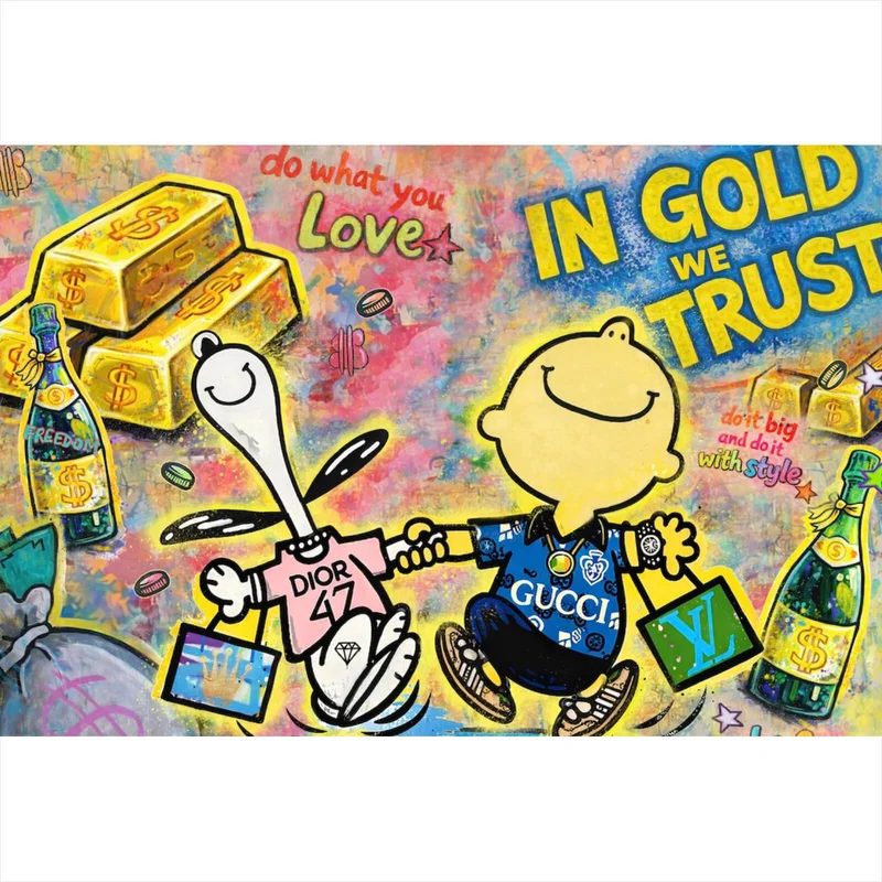 Aluminiumbild gebürstet Luxuriöses Pop Art Querformat