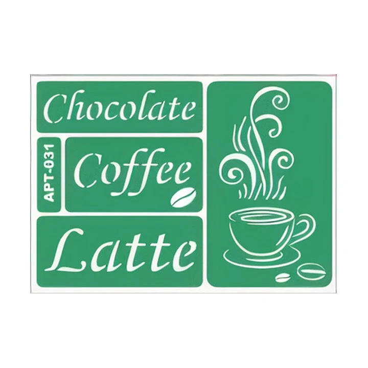 Self-Adhesive Coffee Stencil 18.5 x 13 cm