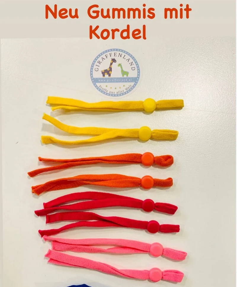 Gummiband für Masken mit Kordelstopper orange