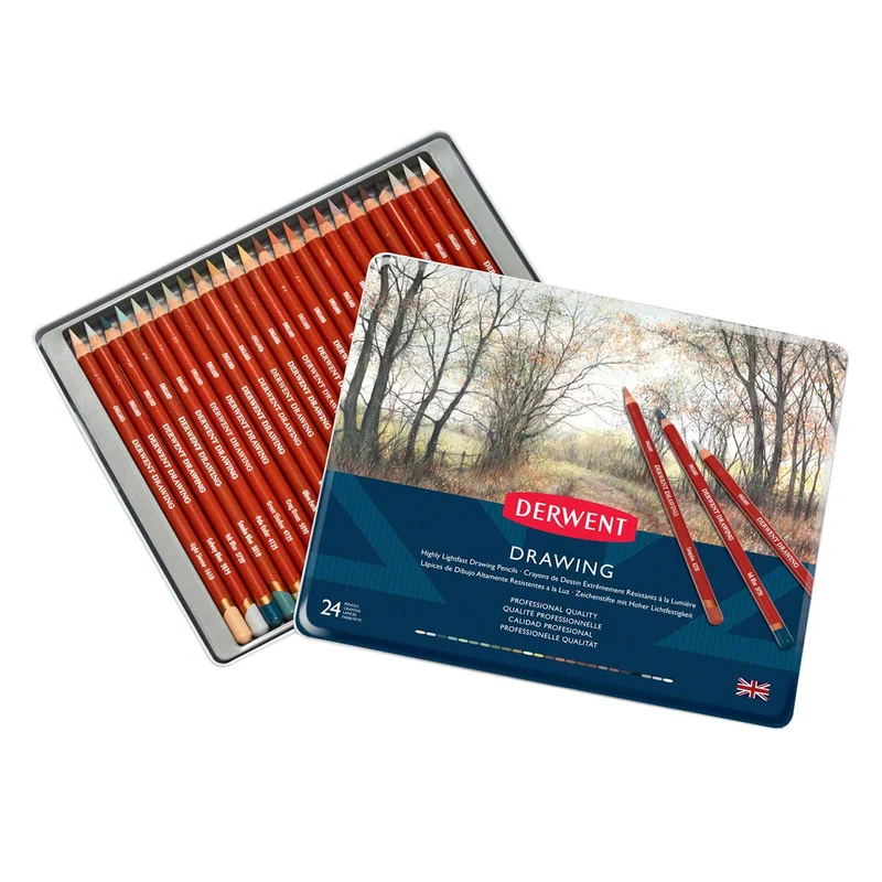 Derwent - Drawing Pencil - 24 Tin
