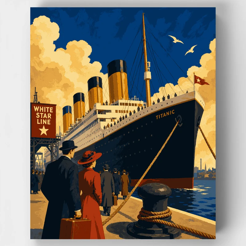 Dockside Departure - Paint by Numbers Kit