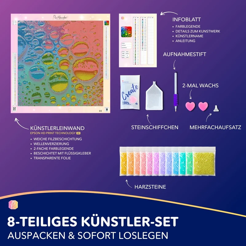 Diamond Painting AB Special - Colorful Raindrops