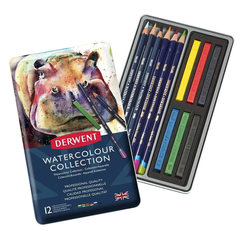Derwent - Collection 12 Tin - Watercolour
