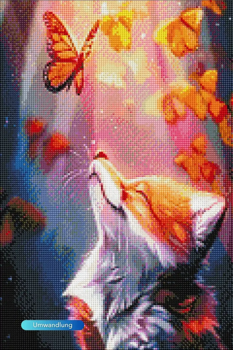Diamond Painting - Süßer Fuchs im Laubwald