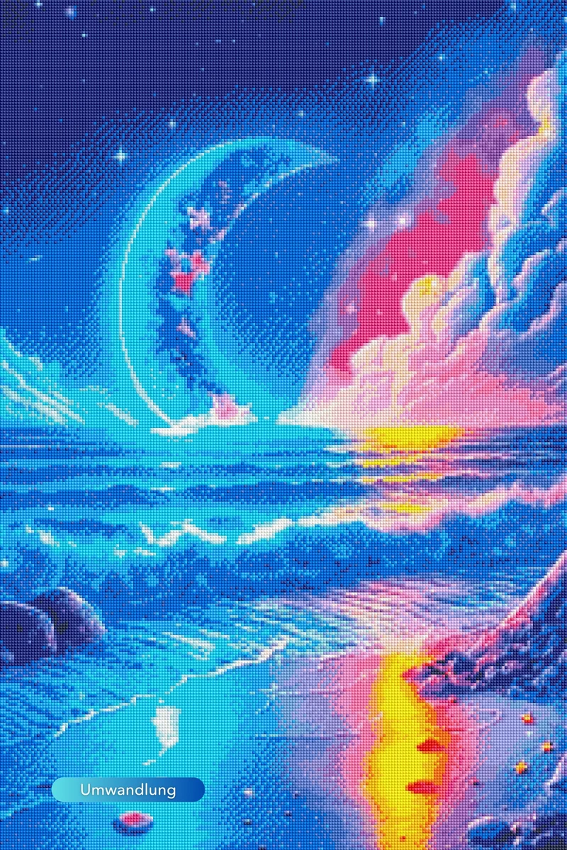 Diamond Painting AB Special - Strand im Mondschein