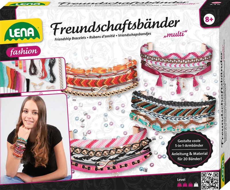 LENA Freundschaftsbänder Multi groß - Knüpfset ab 8 Jahren