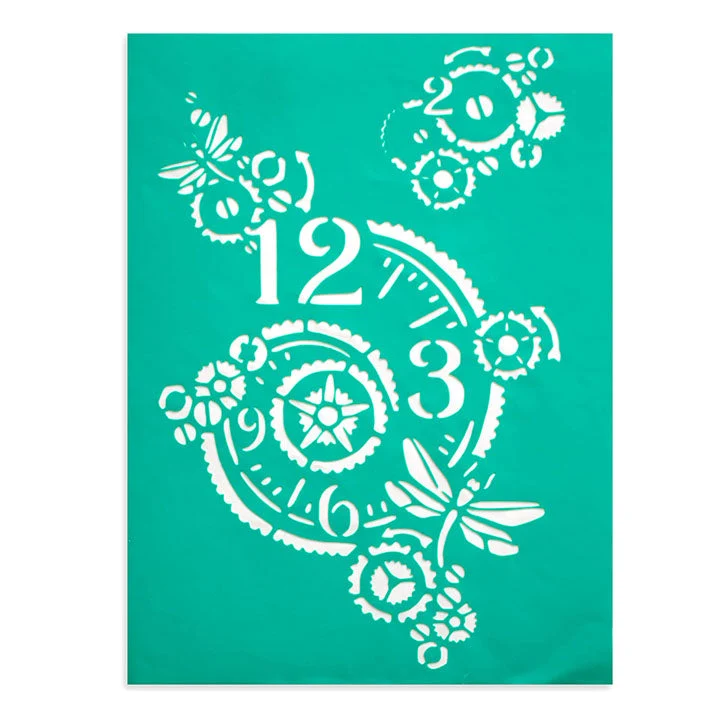 Self-Adhesive Clock Stencil