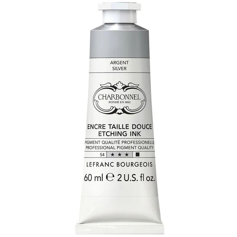 Charbonnel - Etching Ink - 60ml Silver (S4)