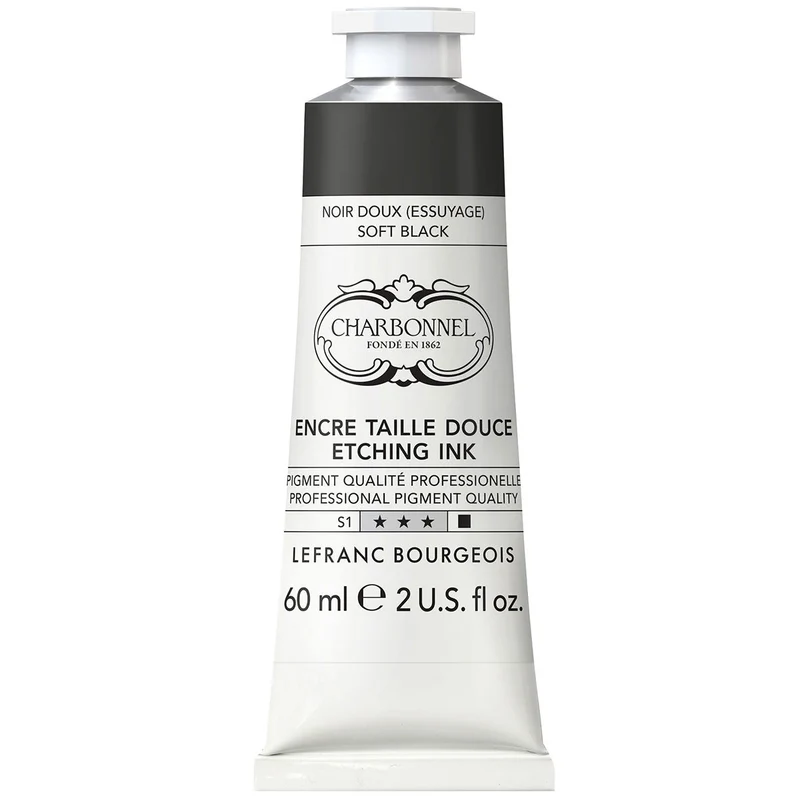 Charbonnel - Etching Ink - 60ml Soft Black (S1)