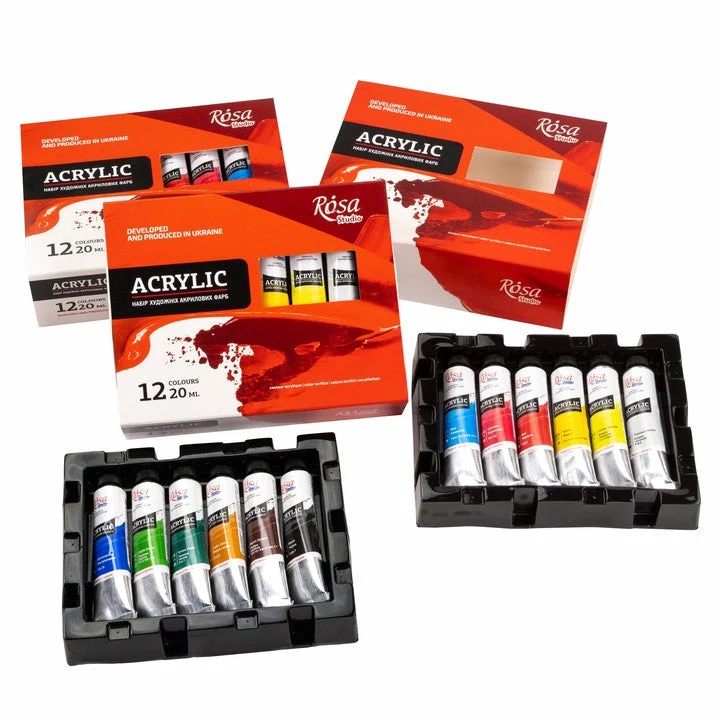ROSA STUDIO Acrylic Paint Set | 12 x 20 ml