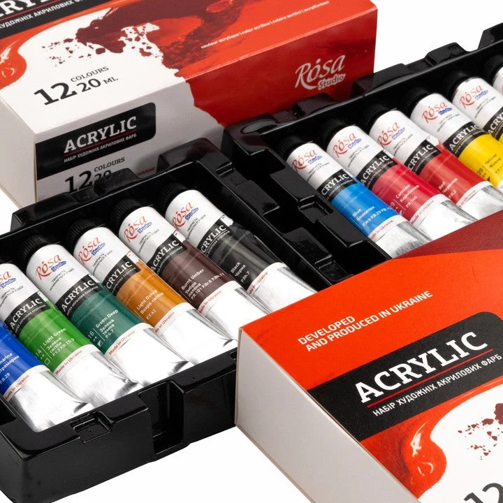 ROSA STUDIO Acrylic Paint Set | 12 x 20 ml