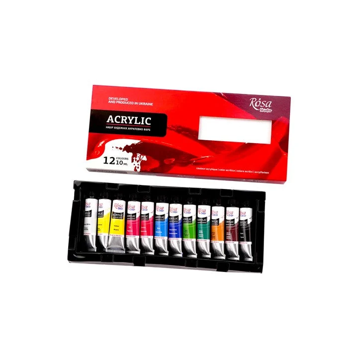 ROSA STUDIO Acrylic Paint Set | 12x10 ml