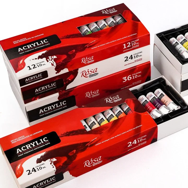 ROSA STUDIO Acrylic Paint Set | 12x10 ml