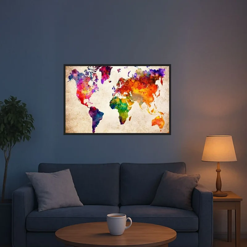 Diamond Painting - Bunte Weltkarte