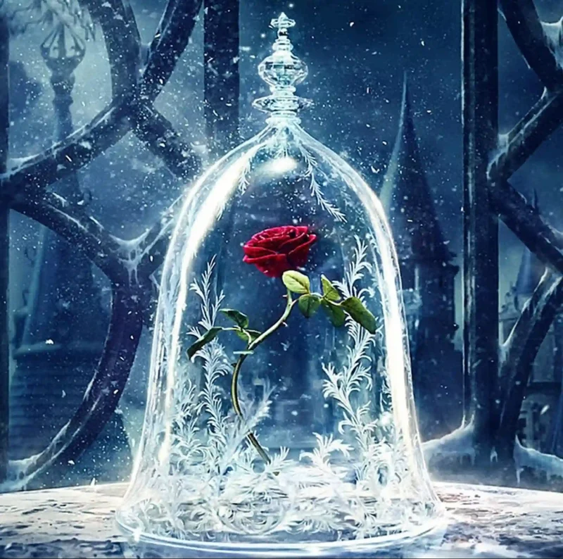 Diamond Painting - Rose im Wunderglas
