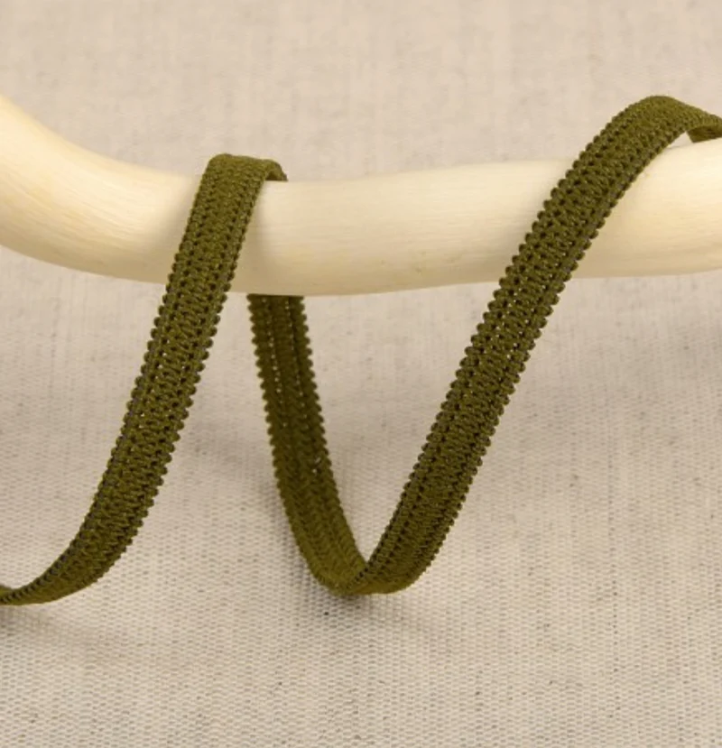 Flachgummi sehr weich 5mm grün Khaki 20m