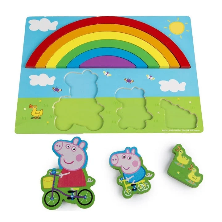 PEPPA PIG 3D Wooden Rainbow Puzzle