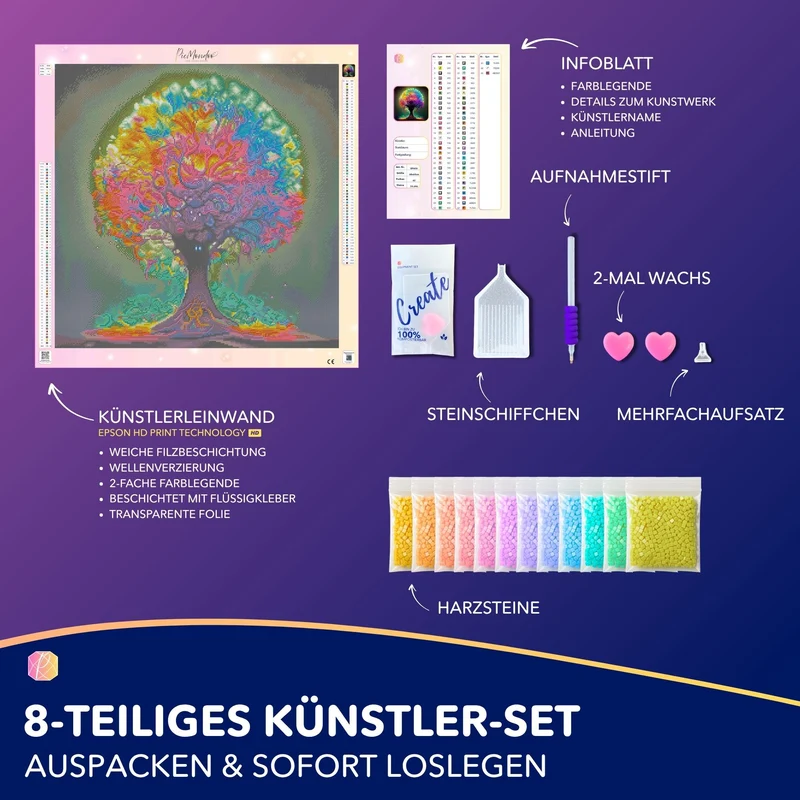 Diamond Painting Multi Special - Colorful lightning Tree
